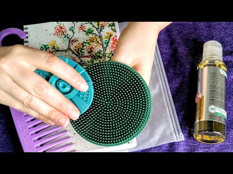 ASMR Silicone Scratching & Tracing {Dry and Oil} Some Hand Sounds - No Talking 🌸