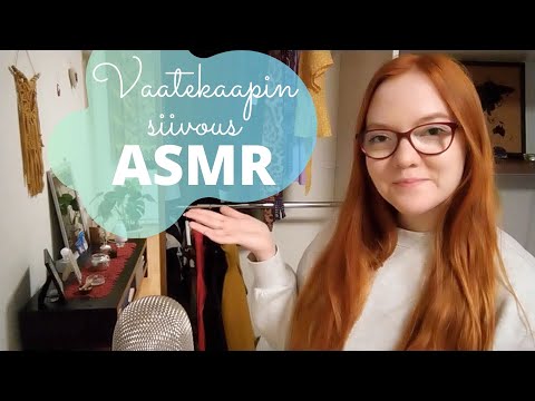 ASMR SUOMI 👗 Vaatekaapin siivous 💫 fabric sounds & whispers