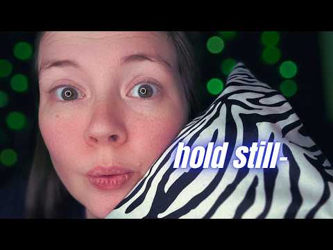 aggressively helping you get comfortable before bed asmr