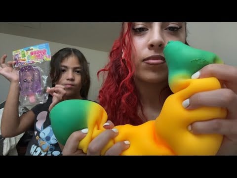 ASMR with squishies ft my sister 