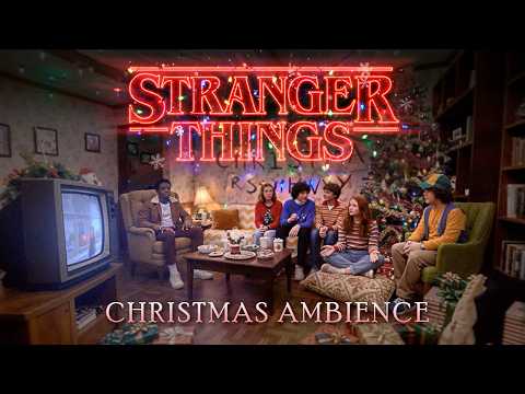Stranger Things 🎄 Christmas with the Party | 80s Music & Ambience  🎁