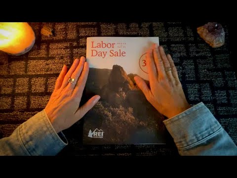 ASMR Catalog Browsing ~ REI Labor Day Sale with Relaxing Paper Sounds