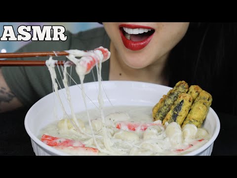 ASMR CREAMY MINI CHEESY RICE CAKE + FRIED SEAWEED ROLL (EATING SOUNDS) NO TALKING | SAS-ASMR