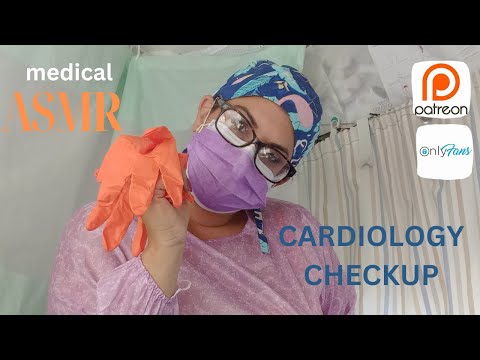 ASMR  CARDIO EXAM  TENDER NURSE DOSE FULL EXAM ON YOUR HART #asmrmedical #glovesounds #asmrtingles