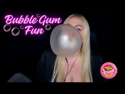 ASMR BUBBLEGUM - CHEWING & BLOWING BUBBLES