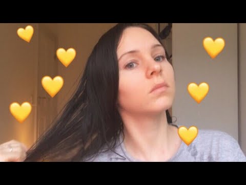 Brushing Wet Hair, Long Nails Tapping/Scratching ASMR (No makeup)