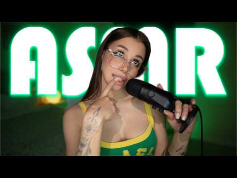 ASMR Eye Contact | Mouth Sounds, Tapping and Scratching For You To Calm by Wendy