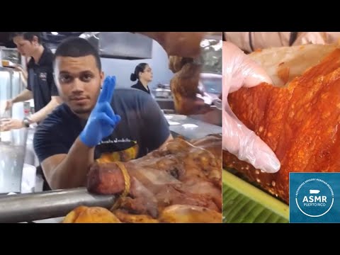 Pork Roast ASMR | Traditional Puerto Rican Carving | No Talking Food ASMR