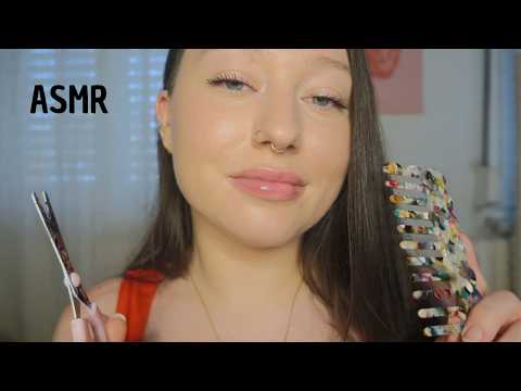 ASMR [Roleplay] Je m'improvise coiffeuse 💇🏻‍♀️ (ciseaux, Lisseur, sèche-cheveux...)