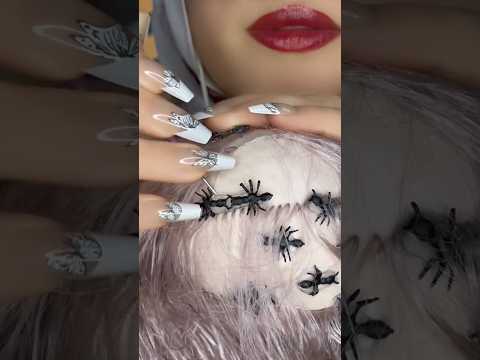Tapping on your glass scalp #asmr #shorts #visualtingle #relax #satisfying #mouthwhisper