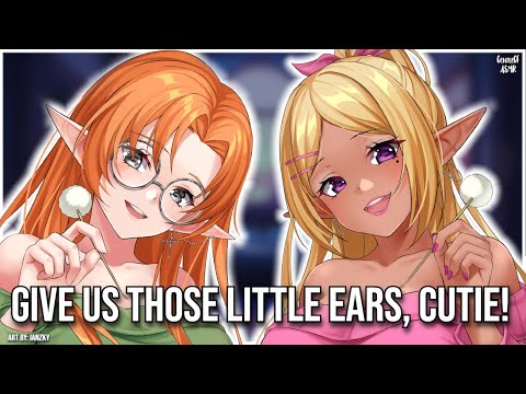3Dio | Double Doting Elves Clean your Ears ASMR 💚🩷| Layered Triggers, Whispers & Personal Attention