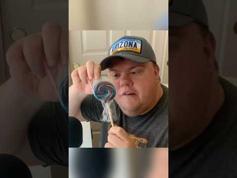 ASMR MY GOODNESS THAT MADE MY TONGUE BLUE🤣 #asmr #asmrfood #asmreating #short