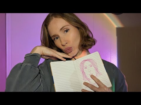 ASMR | sketching your face (sorry grandma!) ✏️📝