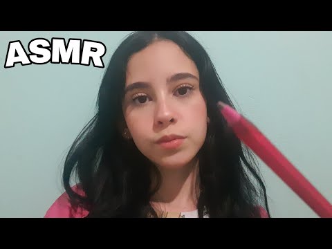 ASMR DESENHANDO & RISCANDO SEU ROSTO! (tapping e sons de boca)