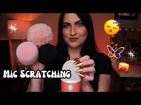 ASMR | Slow & Gentle Mic Scratching (4 Different Ways)🎙️😴