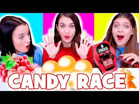 ASMR Yes Or No, Drink Race, One Chip Eating Sounds Mukbang