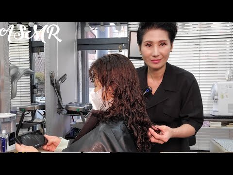 미용실 ASMR  초코브라운 새치커버 전체염색 Chocolate Brown Gray Cover Dyeing/Korean hair salon