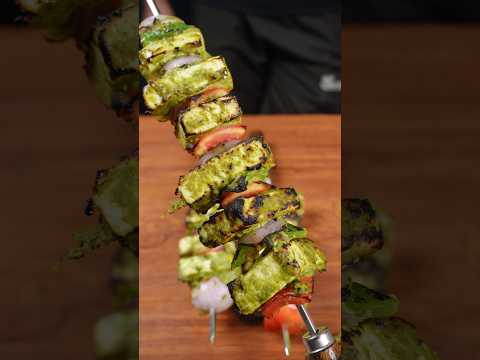 🔥 ASMR Hariyali Paneer Tikka | Green & Smoky | Satisfying Tandoor Sounds #shorts #asmr