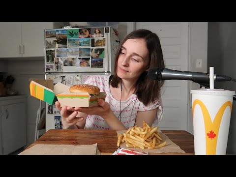 McDonalds Chicken Big Mac & Fries ~ Whispered ASMR