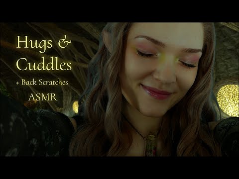 ASMR 🧝 Elf Friend hugs & cuddles You (+ back scratches)