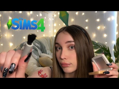 ASMR a Sim does your makeup (in Simlish!)