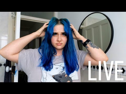 LIVE | Dyeing My Hair 💙 Eating A Snack Cause I'm HUNGRY 🤪 SHOWING OLD ANDIE HAIR STYLES/COLOURS