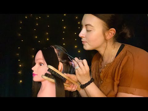 ASMR Hair Instructor | You’re the Trainee (real hair, section, parting, clipping, curling sounds)