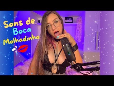 ASMR 🎧 - Sons de Boca com Spit Painting e Ear licking bem de pertinho 💋