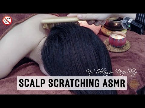 ASMR Hair Brushing and Gentle Massage Put Her to Sleep | With /Without Calm Music Version