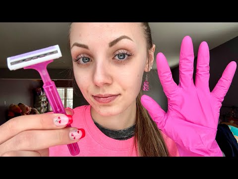 ASMR Obsessed Girl Pampers You! 💗 (Glove Sounds, Shaving, Lotion)