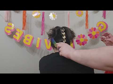 🌸 ASMR Hair Brushing + Hair Play w/ Back Scratching and Back Tracing 🌼