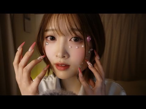 【ASMR】囁き＆超ロングネイルのハンドムーブメント💤【見てるだけで眠たくなってくる😪】