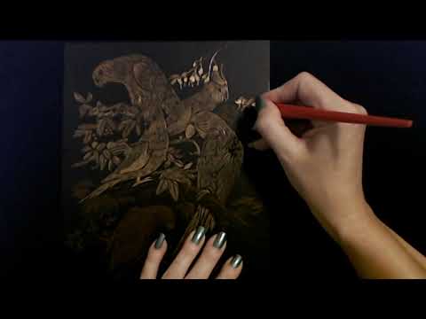 ASMR | Creating Scratch Art Part II / Scratching Sounds (Whisper)