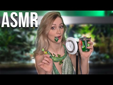 ASMR Eating Jelly Slime Sounds 💚 Wet Mouth Sounds & Soft Whispering