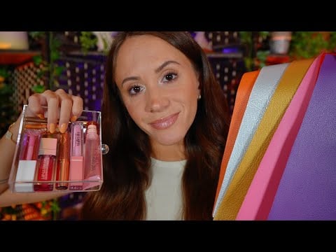 ASMR In Depth Color Analysis 🌈 (styling, face exam, hair placing, trying on makeup)