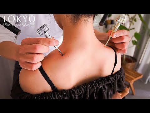 ASMR 首肩痛を癒すツボマッサージで寝落ちしちゃう Massage therapy using acupuncture points
