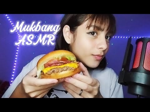 MUKBANG ASMR | Xbacon + batata com cheddar e bacon (Sons de mastigação e Conversa)