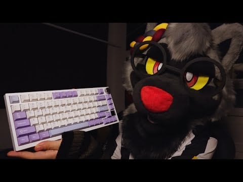 [Furry ASMR] Keyboard & Controller Tapping for Sleep 🎧 | Fursuit Tingles