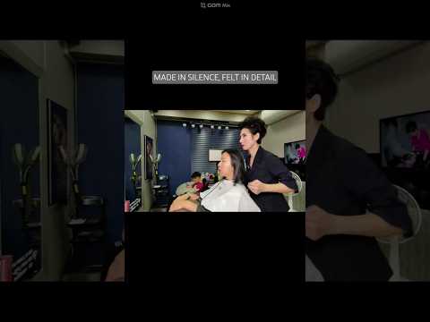 Hair salon ASMR visual and auditory activation #blackbrown