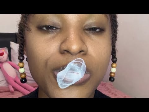 ASMR- Slow Relaxing Gum Chewing With Bubbles Blowing and Popping ✨