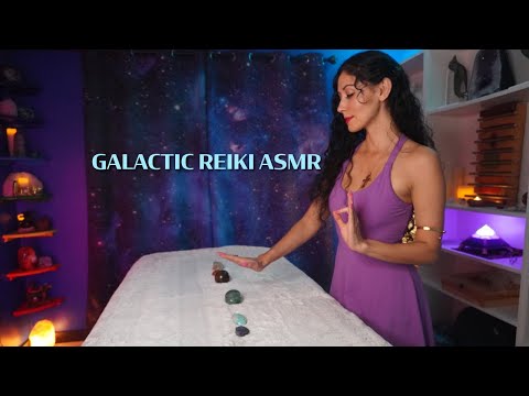 Relaxing Crystal Chakra healing for your Higher self avatar- light language 💫🩷🌹Galactic Reiki ASMR🦁🐉