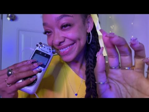ASMR FOR SLEEP 💤 (tascam, mouth sounds, whispers, squishy, ear tingles) 💜 (rp)