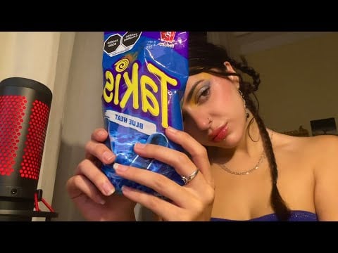 ASMR || Probando por Primera Vez los Takis Mexicanos Blue Heat Extreme💙🔥🇲🇽