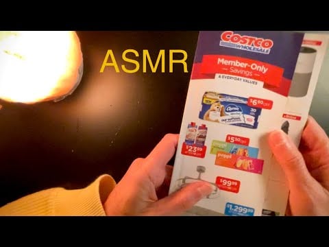 Costco ASMR Whisper mostly - Page Turning March April Costco Flyer 