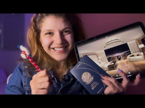 Check-in no Hotel dos Sonhos ✨ASMR Recepcionista de Hotel