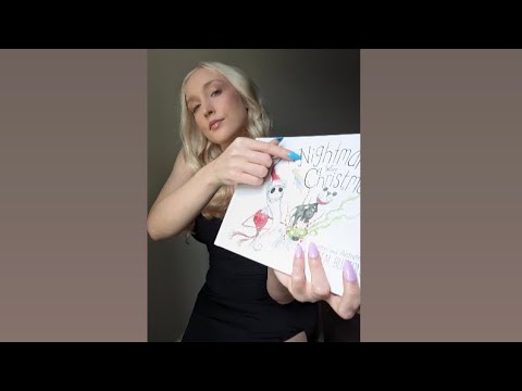 📚ASMR Book Tracing😌💅🏼 tracing and page flipping sounds✨