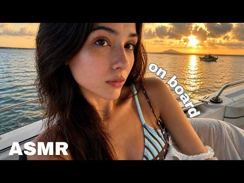 ASMR on a Boat at Sunset 🌅 Tapping, Waves & Real Ocean Sounds (No Talking)