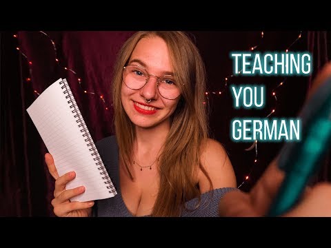 ASMR - Teaching you GERMAN (English spoken) | Writing Sounds | Soph Stardust