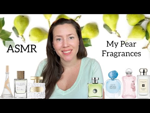 ASMR - My Pear Perfume Collection  - Glass Tapping & Whispering