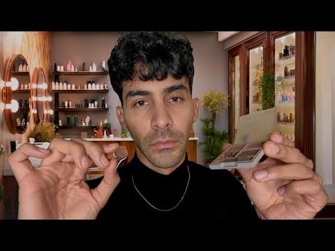 [ASMR] Male makeup artist fixes your makeup (Roleplay)